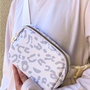Leopard White Fanny Pack